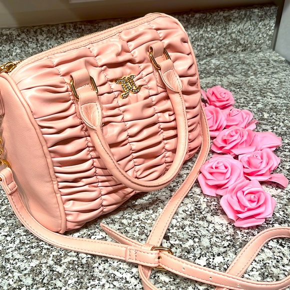 Juicy Couture Handbags - ⭐️SOLD⭐️Juicy Couture Plush Pink Ruffle Bag EUC